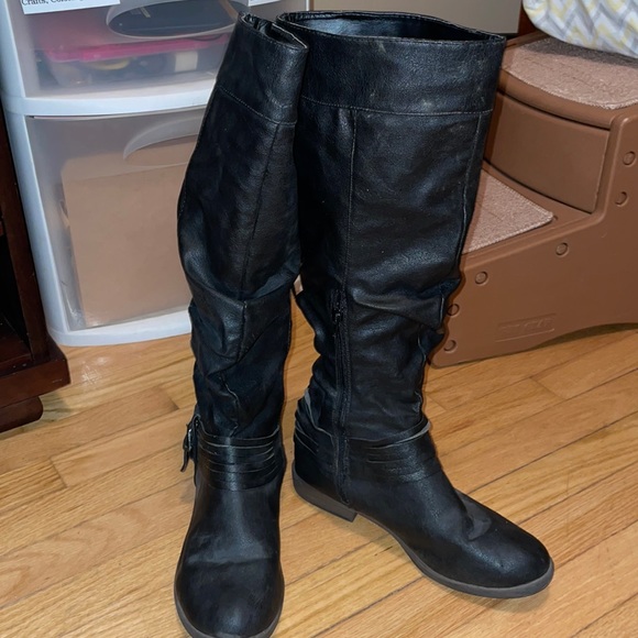 BAMBOO Shoes - Black Riding boots